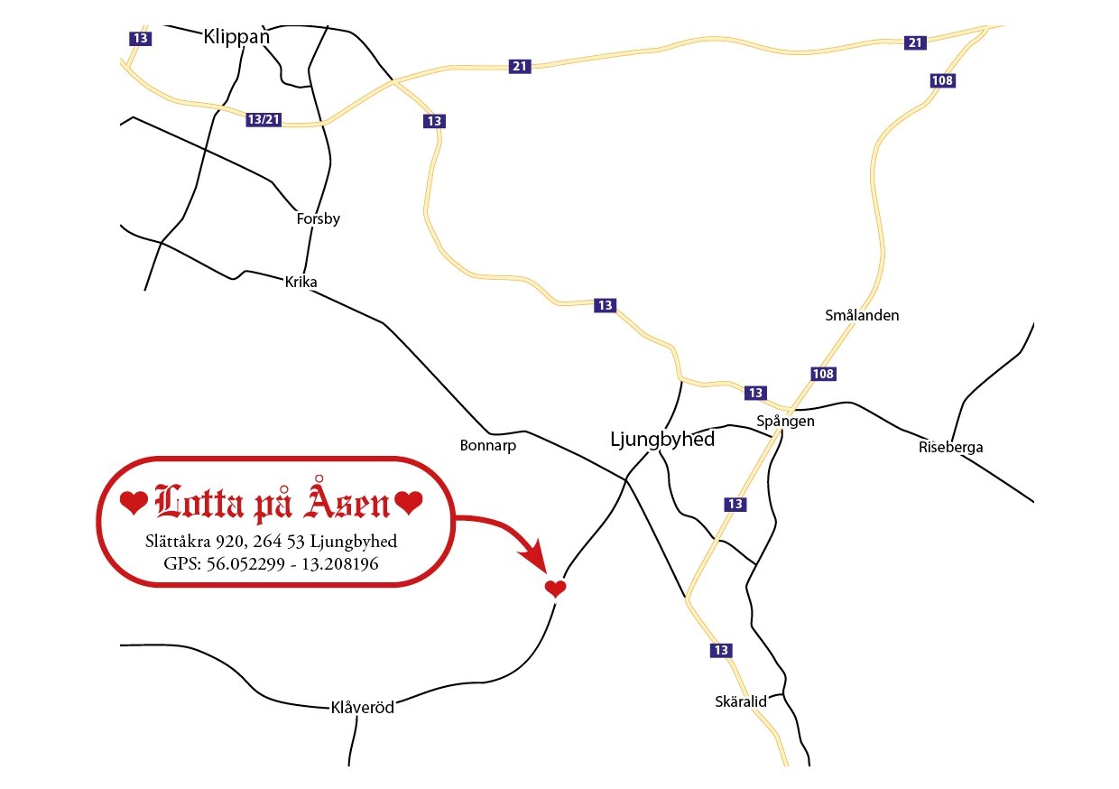 Karta till Lotta på Åsen